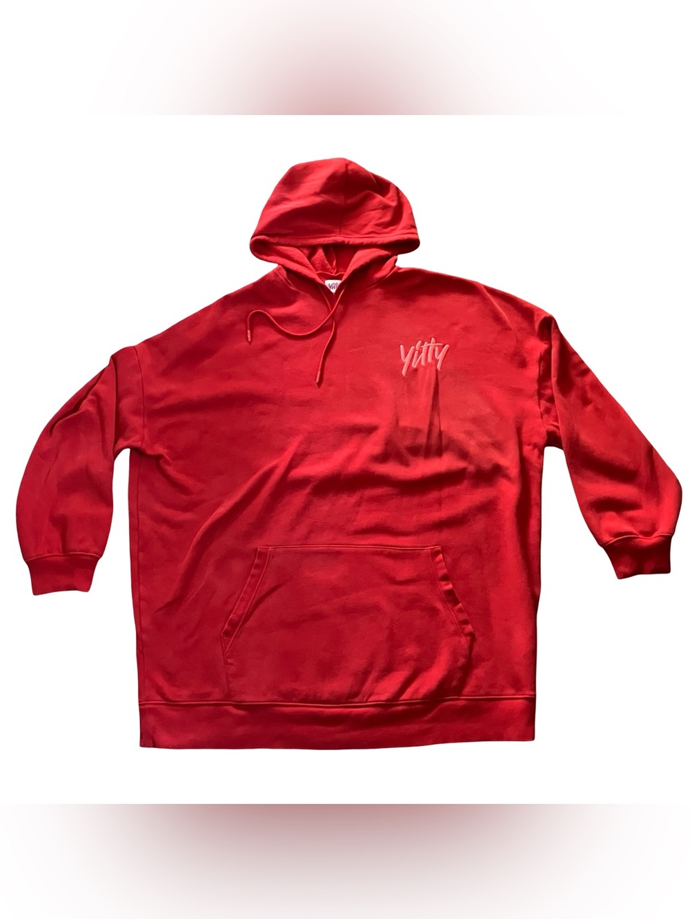 Yitty Major Label Oversized Hoodie Lizzo Red Pocket Cozy Boyfriend One Size